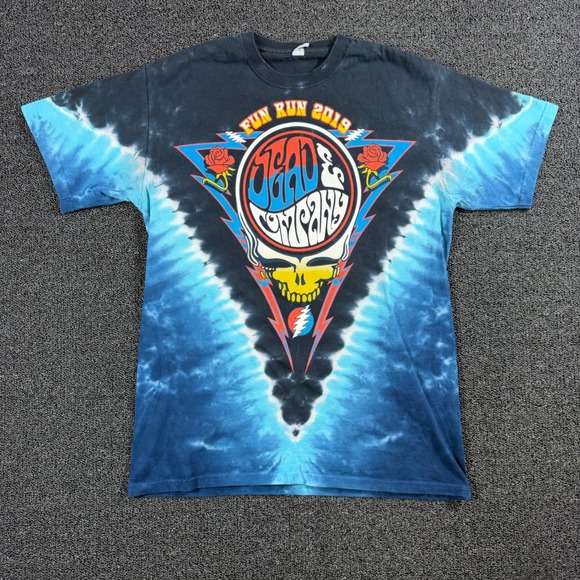 Dead & Company Tops - Dead & Company Fun Run 2019 Tour Tie Dye T-Shirt Mens Medium Blue Graphic